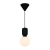 Lampa wisząca czarna + klosz biała kula Sadie NO2512603003 - Nordlux